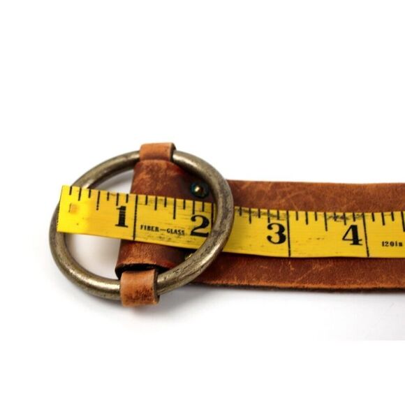 Calderon BROWN GENUINE LEATHER 1 3/4" Wd DRESS CASUAL WOMEN'S BELT Size M (X43 - Picture 8 of 11